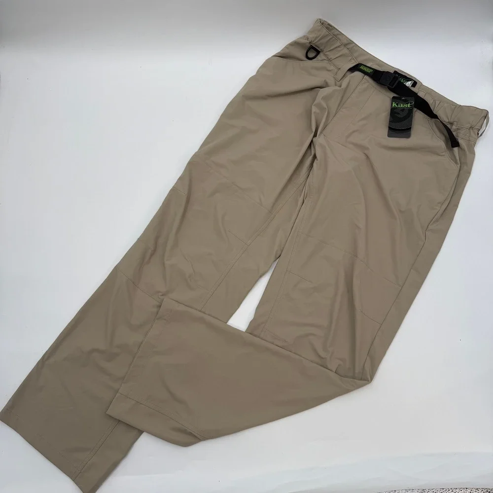 Kast Gear Mens Size XL Hiking Fishing Pants Beige Knee Outdoor Utility New